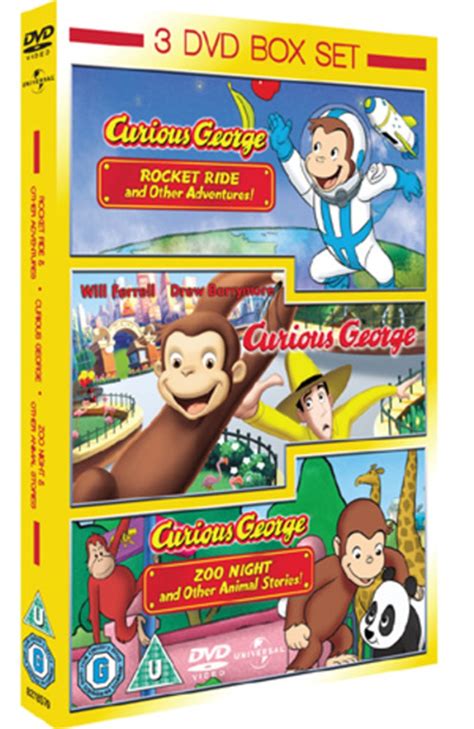 Curious George Volumes 1 And 2the Movie Dvd Box Set Free Shipping