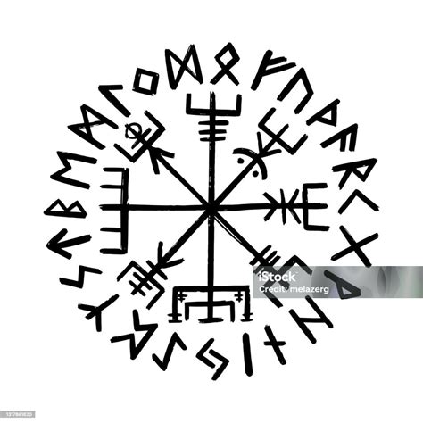 Vegvisir Symbol Stock Illustration Download Image Now Runes Symbol