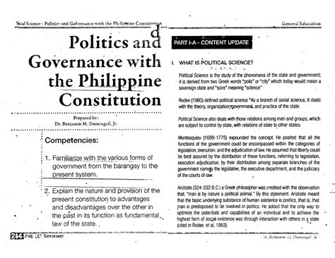 PNU LET Reviewer For General Education 2 Scia Science Politic