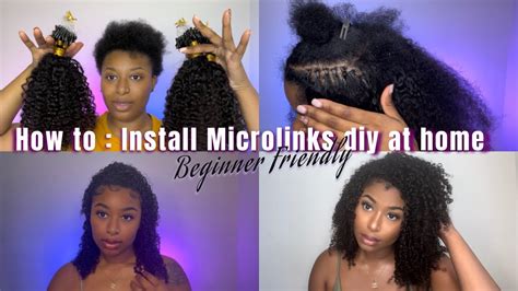 HOW TO INSTALL MICROLINKS DIY SHORT CURLY HAIR FT Ywigs YouTube