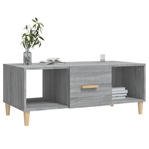 Tip Tables Table Basse Sonoma Gris X X Cm Bois D Ing Nierie