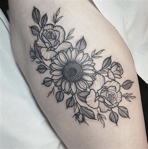 Discover 70 Sunflower Rose Tattoo Vn