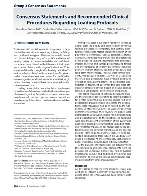 Pdf Consensus Statements And Clinical Recommendations On Protocol Loads