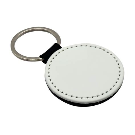 PU Keyring Round Black Glitter Titan Jet Africa