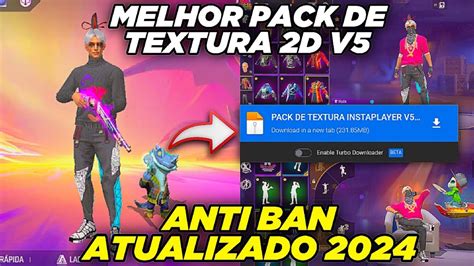 Melhor Pack De Textura Instaplayer V Para Free Fire Anti Ban