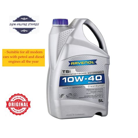 Ravenol Engine Oil Tsi W Semi Synthetic Liter Ravenol Tsi Sae