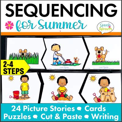 Summer Sequencing Activities With Story Retell Writing Speech Sprouts