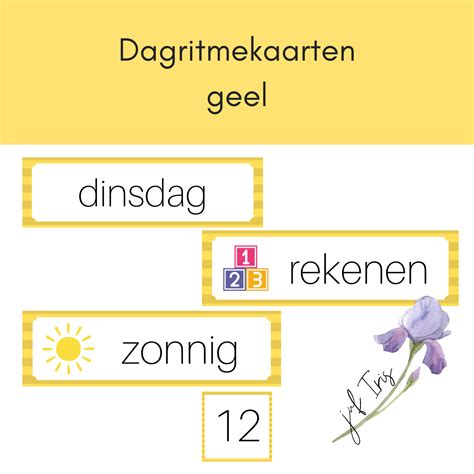 Dagritmekaarten Geel Voor De Leerkracht