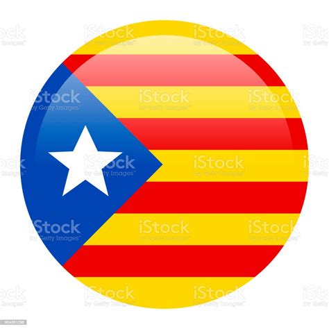 Flag Of Catalonia Stock Illustration Download Image Now Catalonia Circle Flag Istock