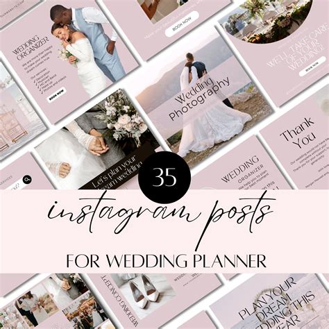 35 Wedding Planner Instagram Templates Wedding Instagram Etsy