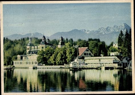 Ak Velden Am W Rthersee In K Rnten Blick Ber Das Wasser Zum Ort