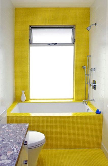 Sunny Yellow Tiled Bathroom Homedesignboard