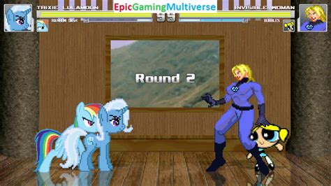 Rainbow Dash And Trixie Lulamoon Vs Invisible Woman Bubbles The