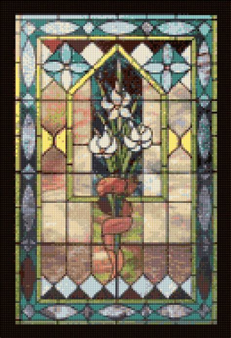 Stained Glass Window Cross Stitch Pattern PDF Instant Etsy