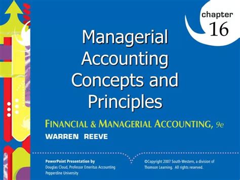 Ppt Managerial Accounting Concepts And Principles Powerpoint