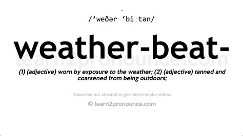 How To Pronounce Weather Beaten English Pronunciation Youtube