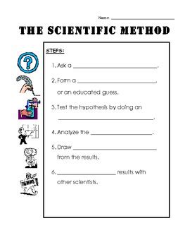 Scientific Method - 6 Steps Worksheet by Monica Lukins | TPT