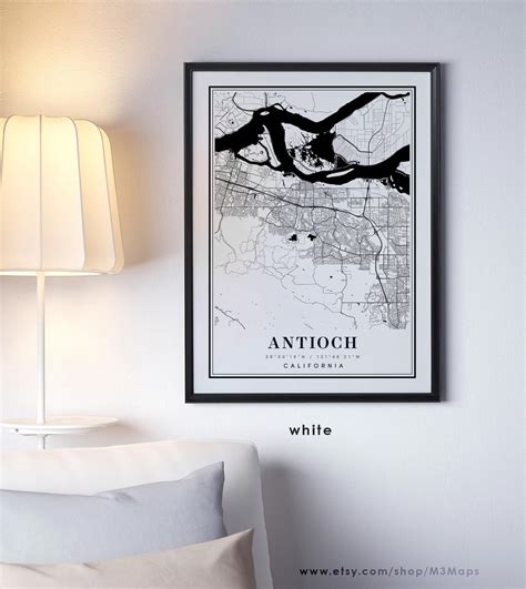 Antioch California map Antioch CA map Antioch city map | Etsy