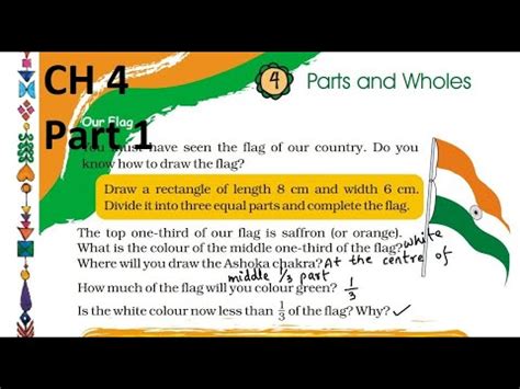 Maths Magic Class 5 Ch 4 Part 1 Parts And Wholes Our Flag Math