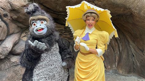 Jane And Terk From Tarzan Appear During Earth Week 2023 At Disneys