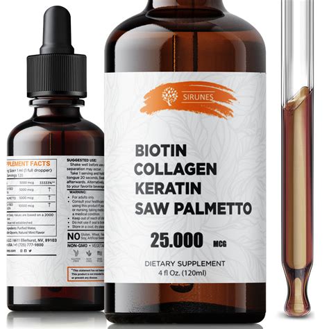 Liquid Collagen Formula Hair Skin Nails Supplement 4 Fl oz – SIRUNES