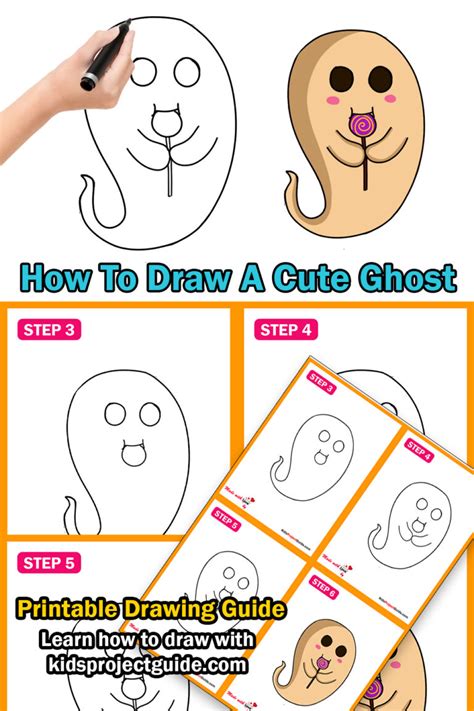 How To Draw A Cute Ghost | Easy Step By Step Guide