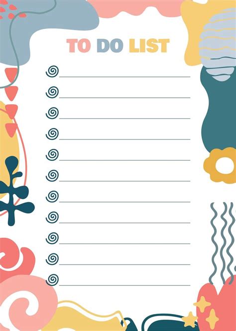 Kawaii To Do List To Do List Printable