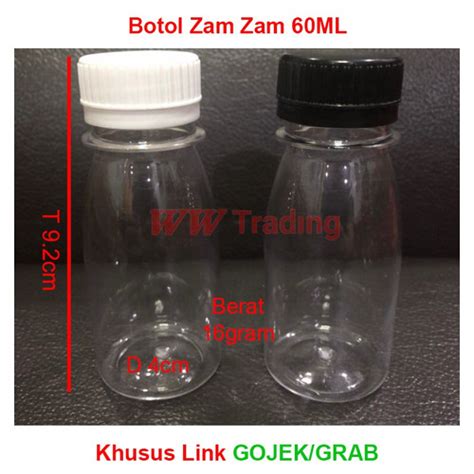 Jual Botol Plastik PET Zam Zam Slime 16 Gram Ukuran 60 80 Ml LN 60ml