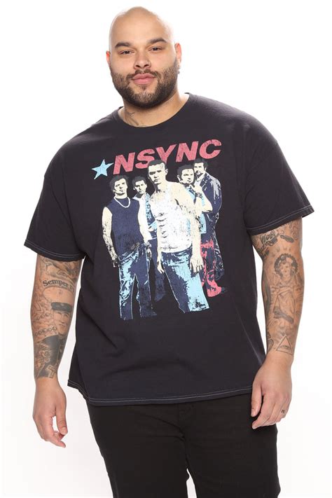 Nsync Band Short Sleeve Tee Black Fashion Nova Mens Graphic Tees Fashion Nova