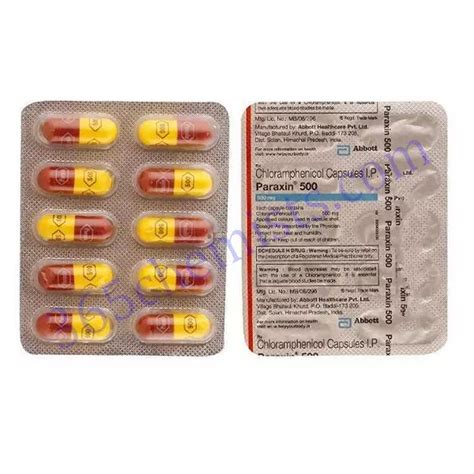 Paraxin 500 Capsule Chloramphenicol Usa 5 To7 Days Delivery