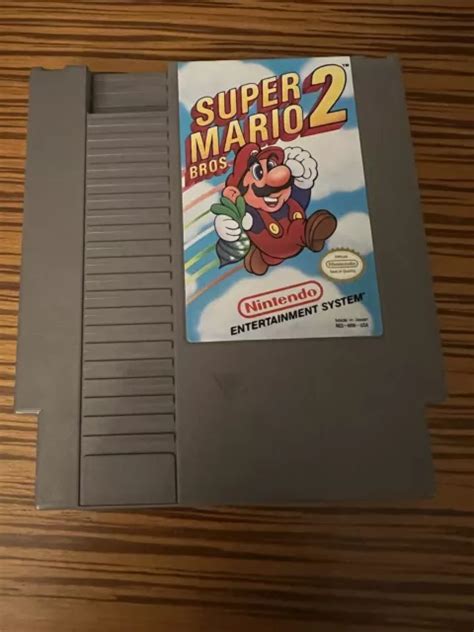 SUPER MARIO BROS 2 NES Nintendo E System 1988 Authentic Cart