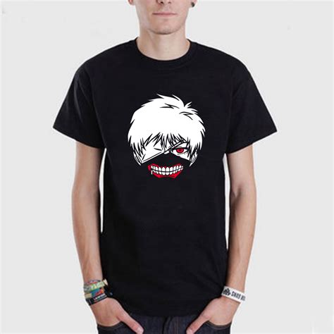 Tokyo Ghoul T Shirts Men Casual Short Sleeve T Shirts O Neck Cotton Japanese Cartoon Tshirts