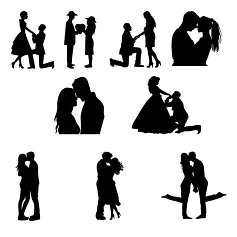 Marriage Proposal Silhouette