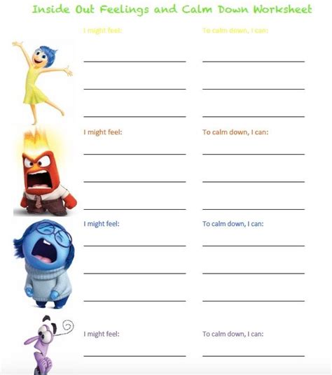 Inside Out Activities Worksheets