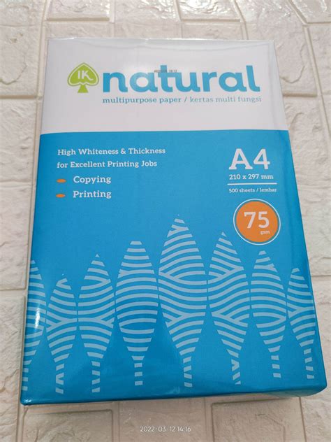 Jual Kertas Hvs Natural A4 75 Gsm