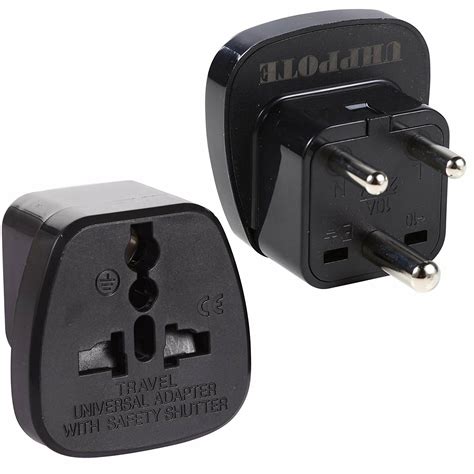 Grounded Type D Travel Trip Plug Adapter Adaptor For India Africa Nepal