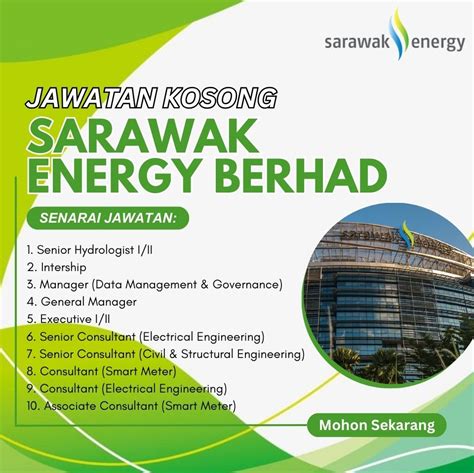 Jawatan Kosong Sarawak Energy Berhad Pelbagai Jawatan Kosong Ambilan