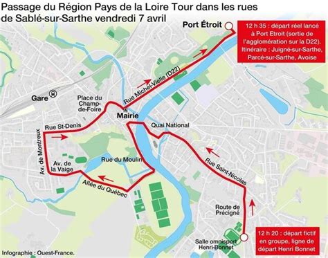 Carte Pays De La Loire Tour Circulation Et Stationnement Seront