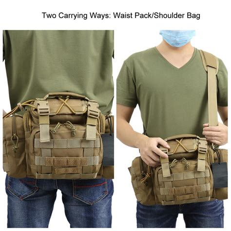 Recon Tactical Molle Waist Pack Multi Function Modular Utility Bag Heavy Duty With Waist Strap