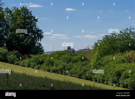 View To The German Village Called Trendelburg With Castle Stock Photo