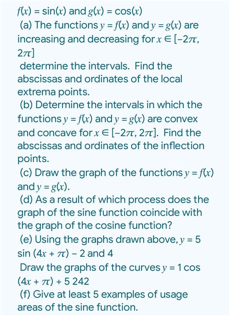 [solved] F X Sin X And G X Cos X A The F Solutioninn