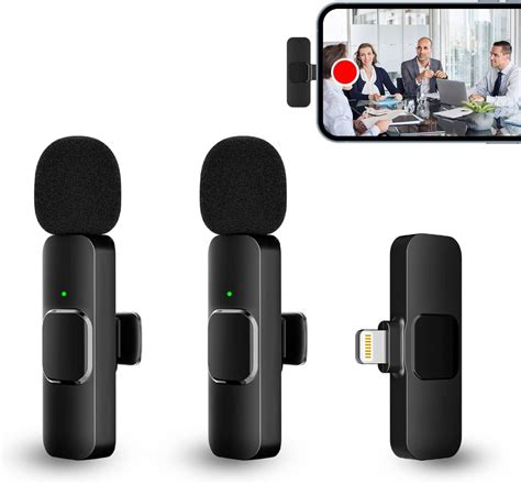 Pqrqp 2 Pack Wireless Lavalier Microphone For Iphone Ipadwireless