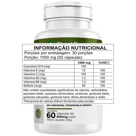 Kit 2x Coenzima Q10 Vitaminas E Minerais 60 Capsulas Cada