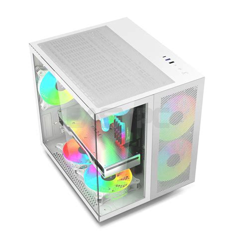 Inplay Seaview Pavilion Micro Atx Gaming Case White Easypc