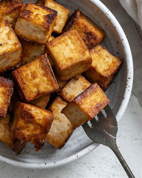 Quick Crispy Pan Fried Tofu Plant Based On A Budget