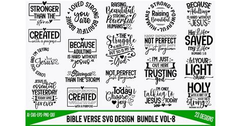 Bible Verse SVG Design Bundle Vol 8 Bundle Creative Fabrica