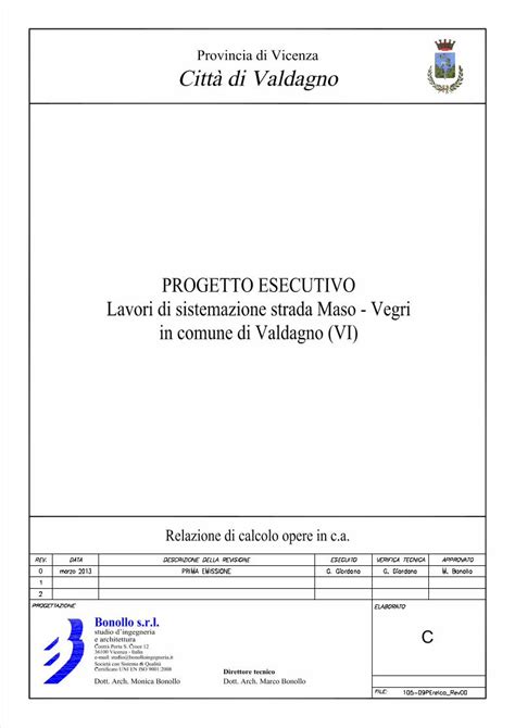 PDF Muri Di Sostegno E Contenimento Comune Di Valdagno 6 Metodi