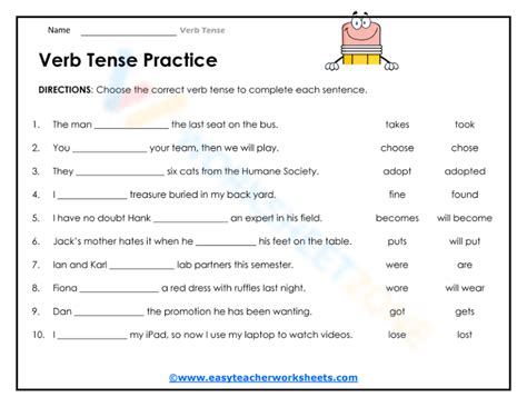 VERB TENSE ESL Worksheet By Barbarabs Worksheets Library