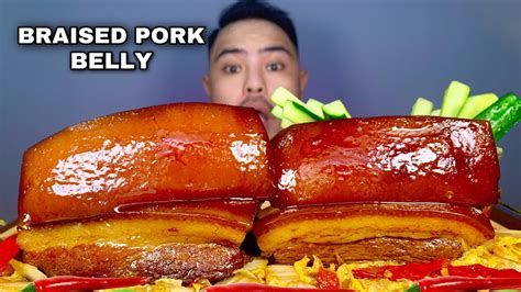 Asmr Eating Braised Pork Belly Melt In Your Mouth Mukbang Philippines Eatsogi Youtube