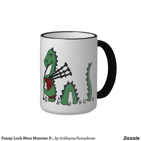 Funny Loch Ness Monster Playing Bagpipes Travel Mug Zazzle Loch